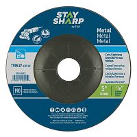 5" x 1/8"  Depressed Center Wheel Metal Grinding Flat Wheel Type 27  Professional Abrasive  